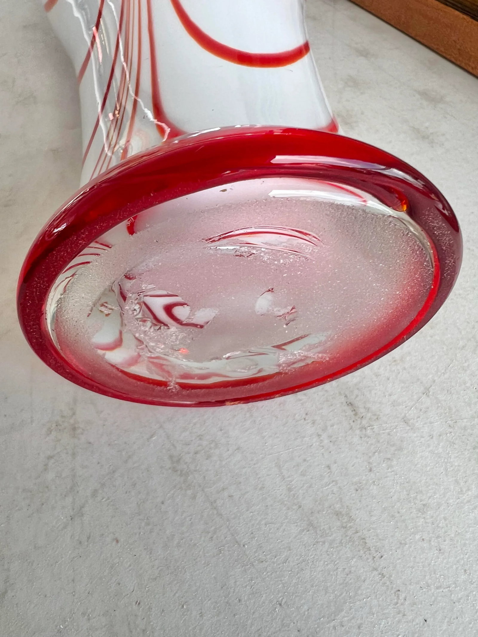 Vintage Murano Style Blown Glass Vase - 8
