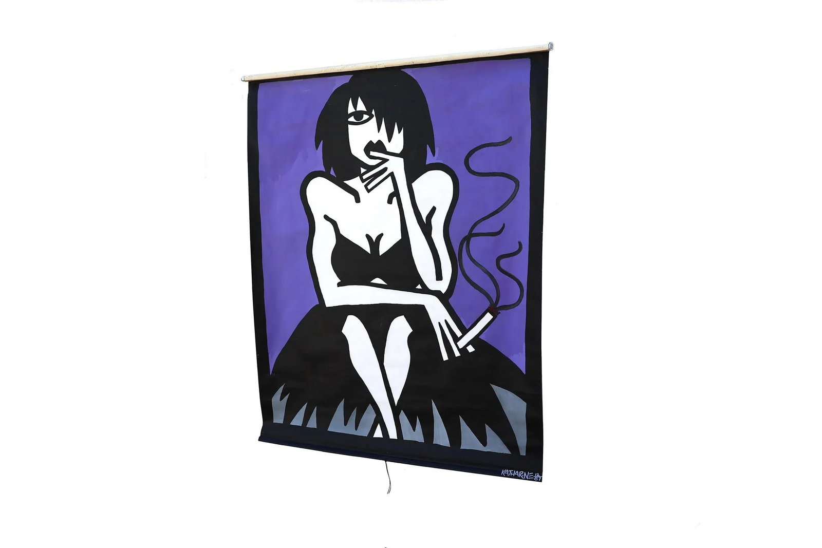 1980's Pop Art Window Shade Roller for Window or Walls - 3