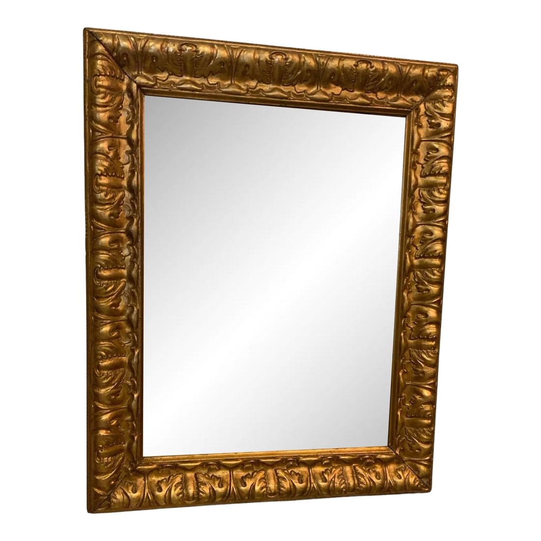 1970s Gold Frame Mirror: Uncover the timeless beauty of this stunning antique gold wood mirror, a true treasure waiting to be revived. With its intricate detailing and classic design, this vintage piece radiates a rich