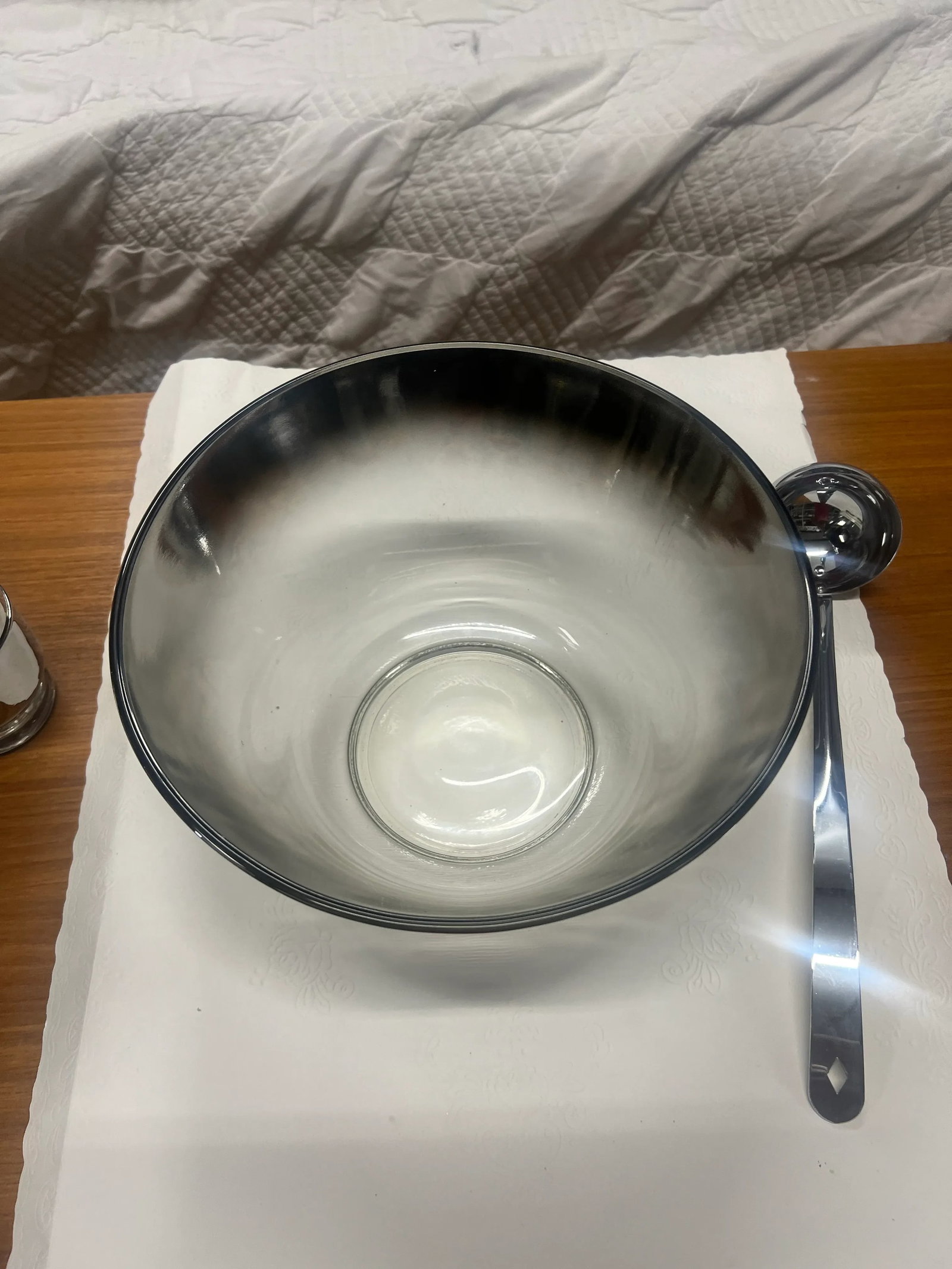 1960s Dorothy Thorpe Style Punch Bowl and Glasses Set - 13 Pieces - 7