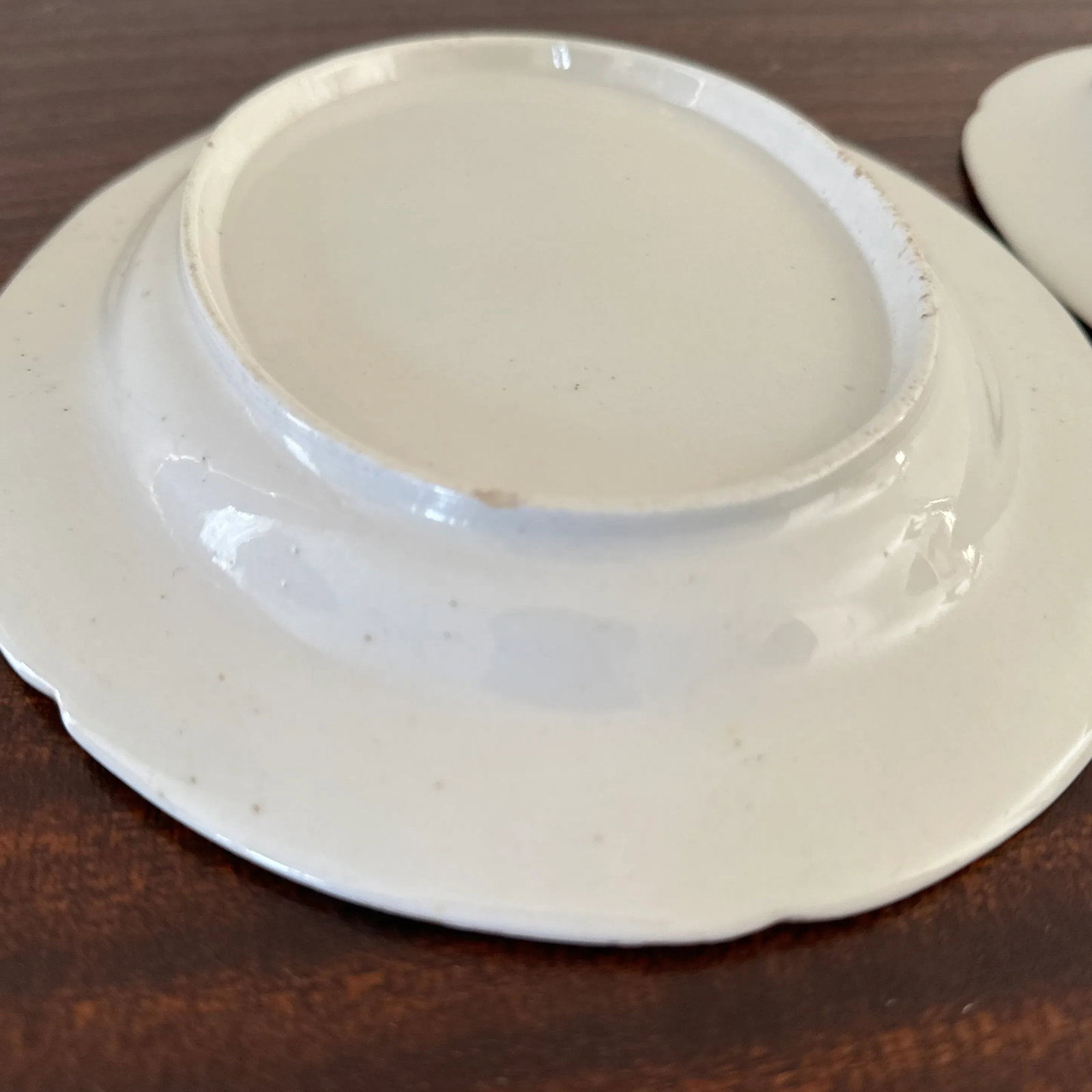 Early 19th Century Coalport Pink Rose Porcelain Platters- a Pair - 11