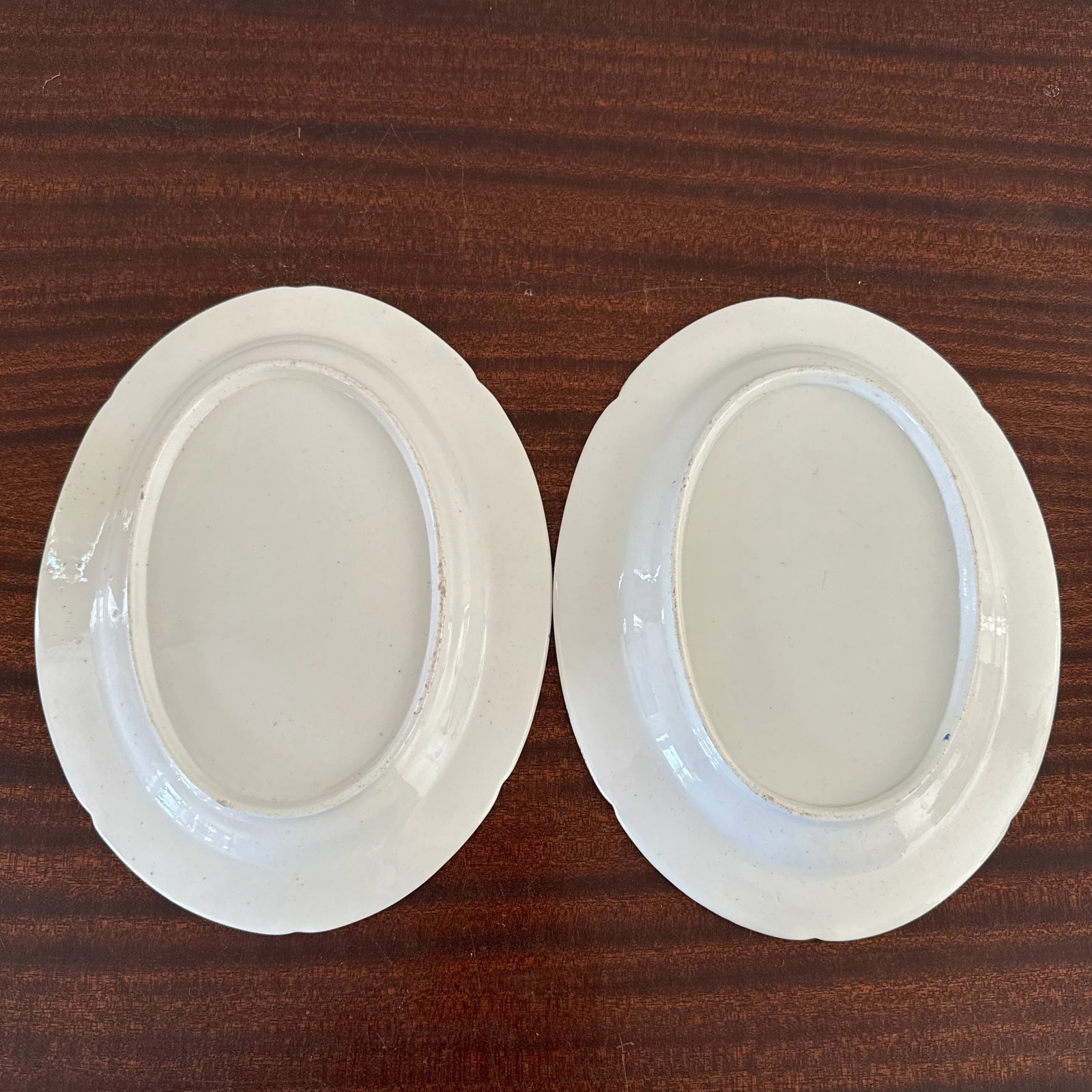 Early 19th Century Coalport Pink Rose Porcelain Platters- a Pair - 9