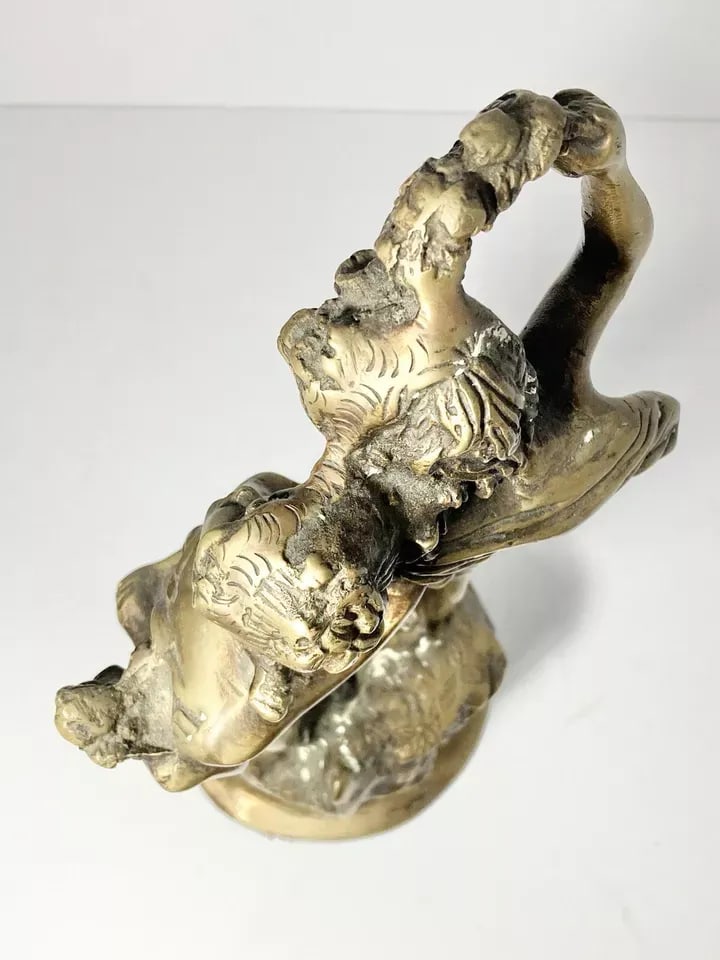Antique 1900s Art Nouveau Auguste Moreau-Style "Young Lovers" Bronze Statue - 5