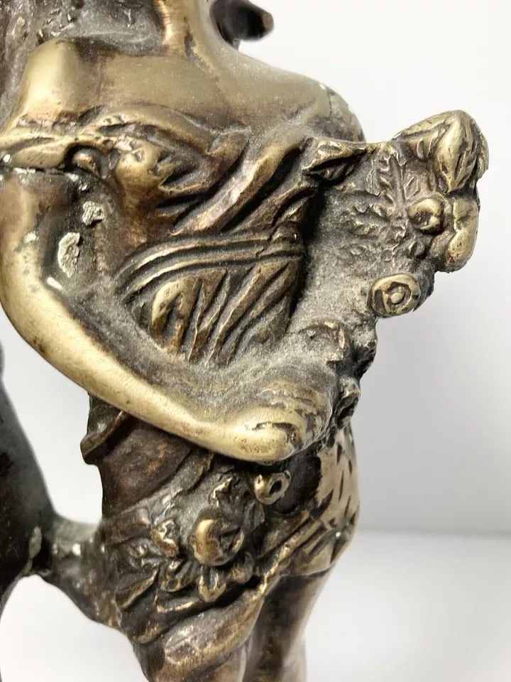 Antique 1900s Art Nouveau Auguste Moreau-Style "Young Lovers" Bronze Statue - 7