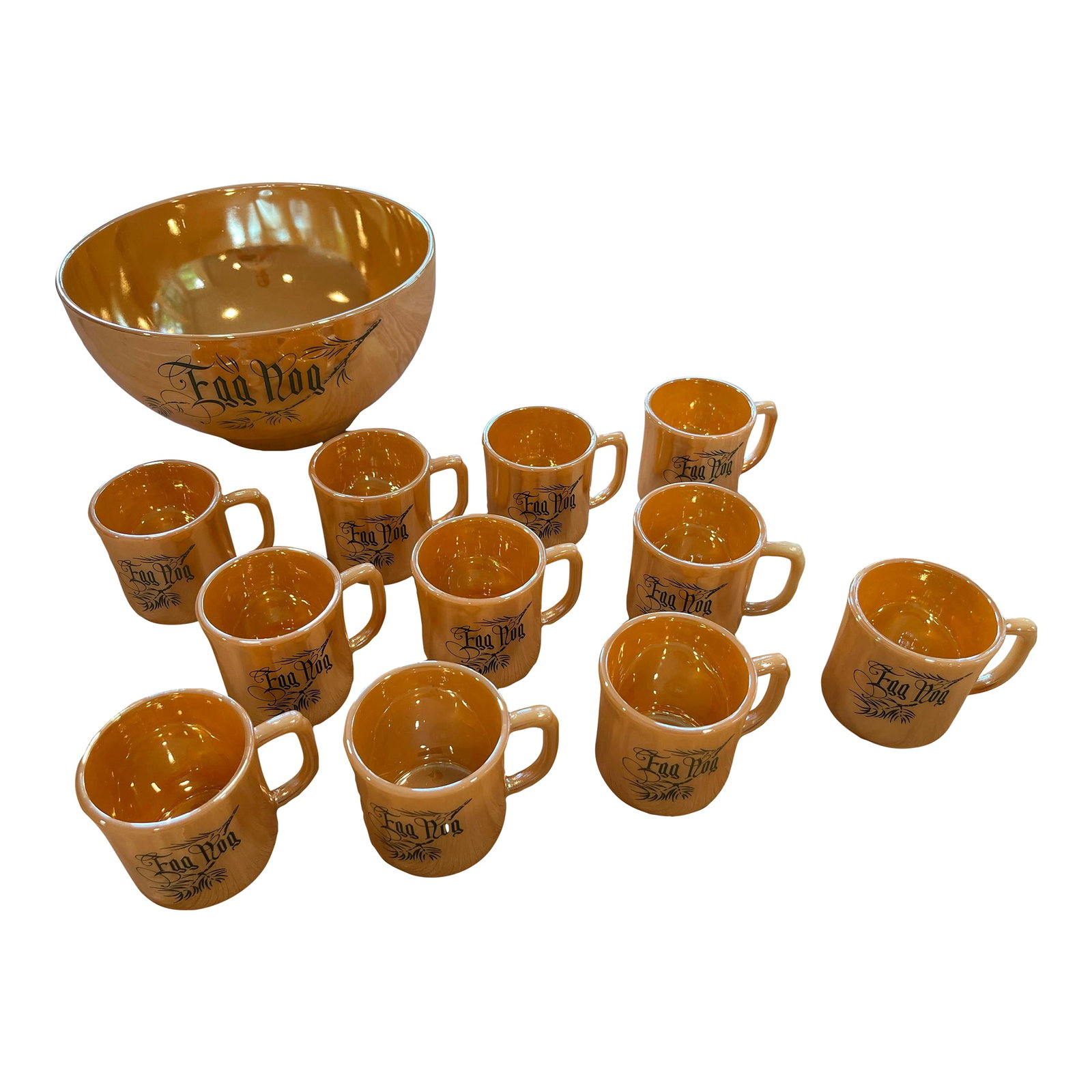 1950s Mid-Century Holiday Punch Egg Nog Set- 12 Pieces (1 of 6)