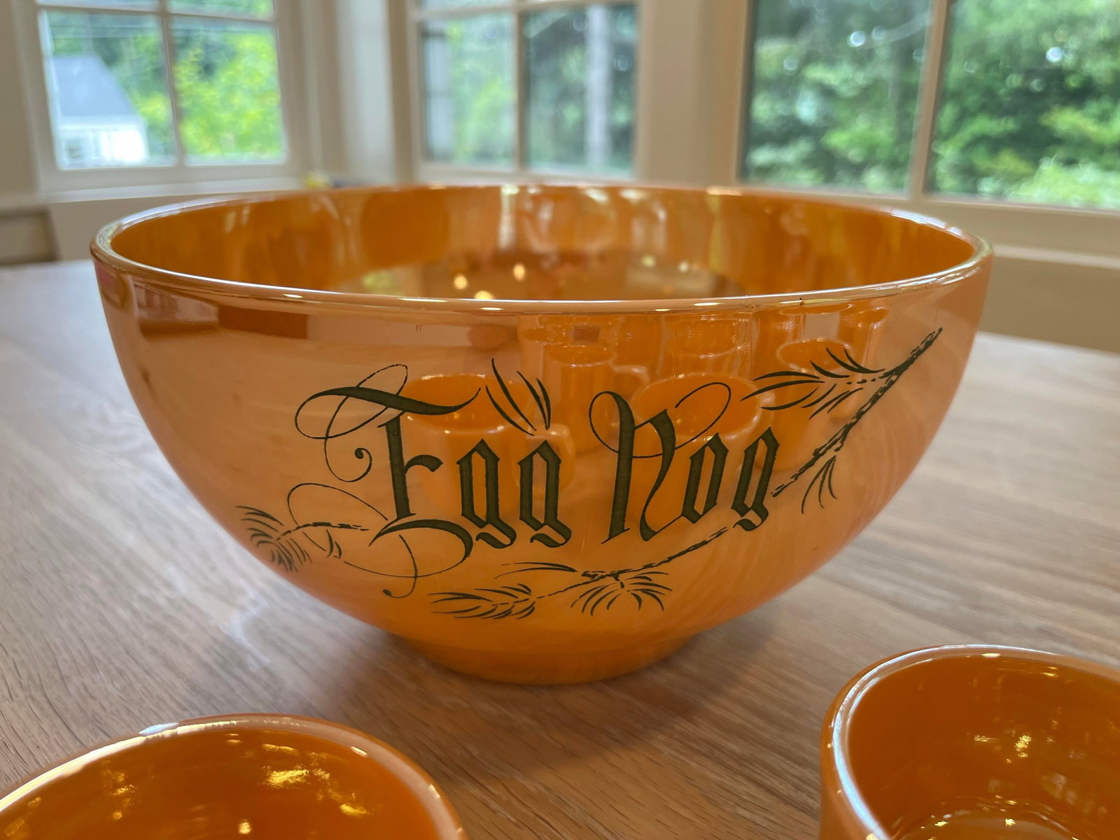 1950s Mid-Century Holiday Punch Egg Nog Set- 12 Pieces - 3