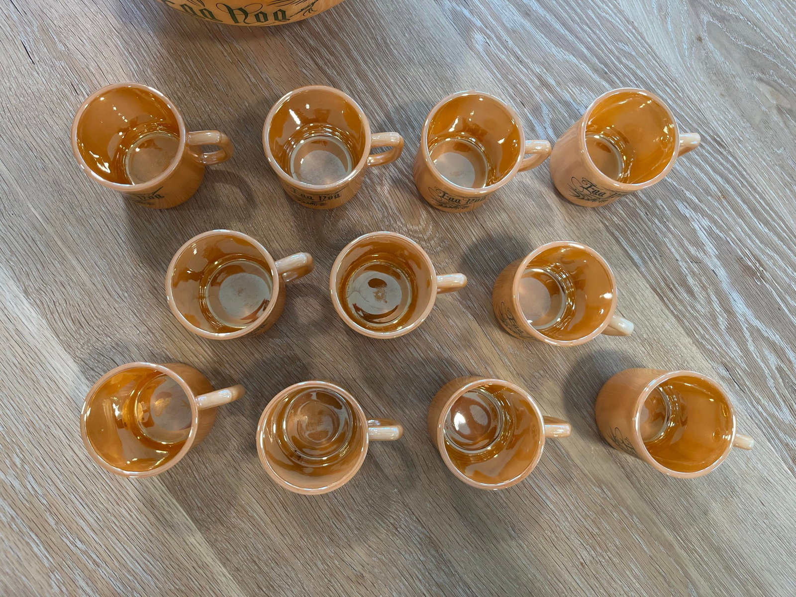 1950s Mid-Century Holiday Punch Egg Nog Set- 12 Pieces - 4