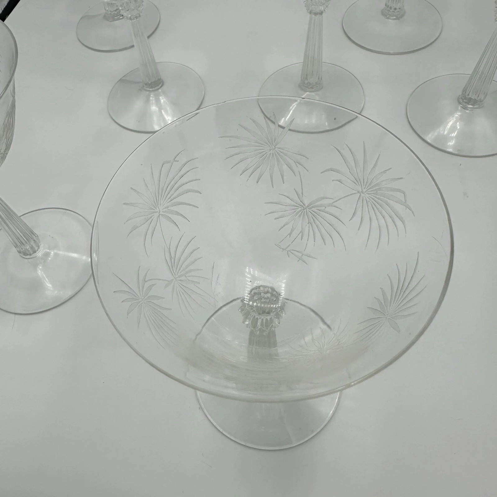 Vintage Lido Clear by Fostoria Champagne/Tall Sherbet Glasses- Set of 8 - 7