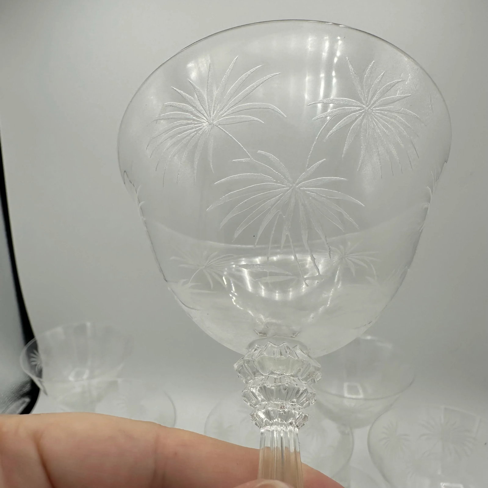 Vintage Lido Clear by Fostoria Champagne/Tall Sherbet Glasses- Set of 8 - 8