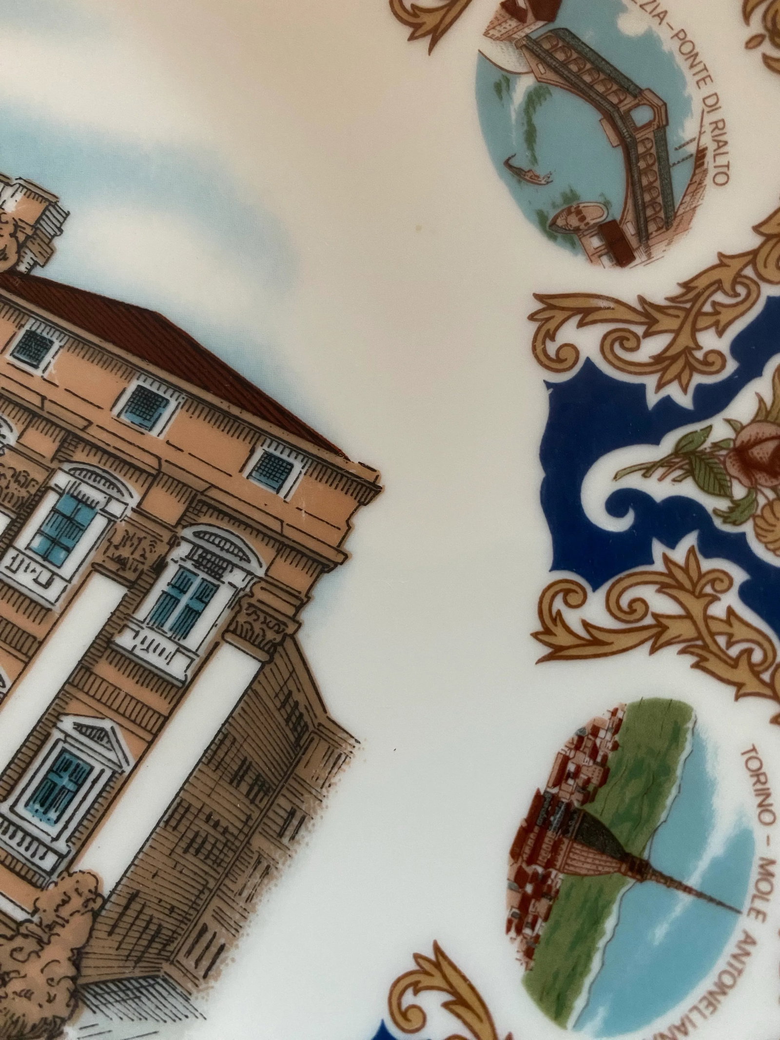 1960s Vintage Richard Ginori Trevi Fountain Decorative Plate - 8