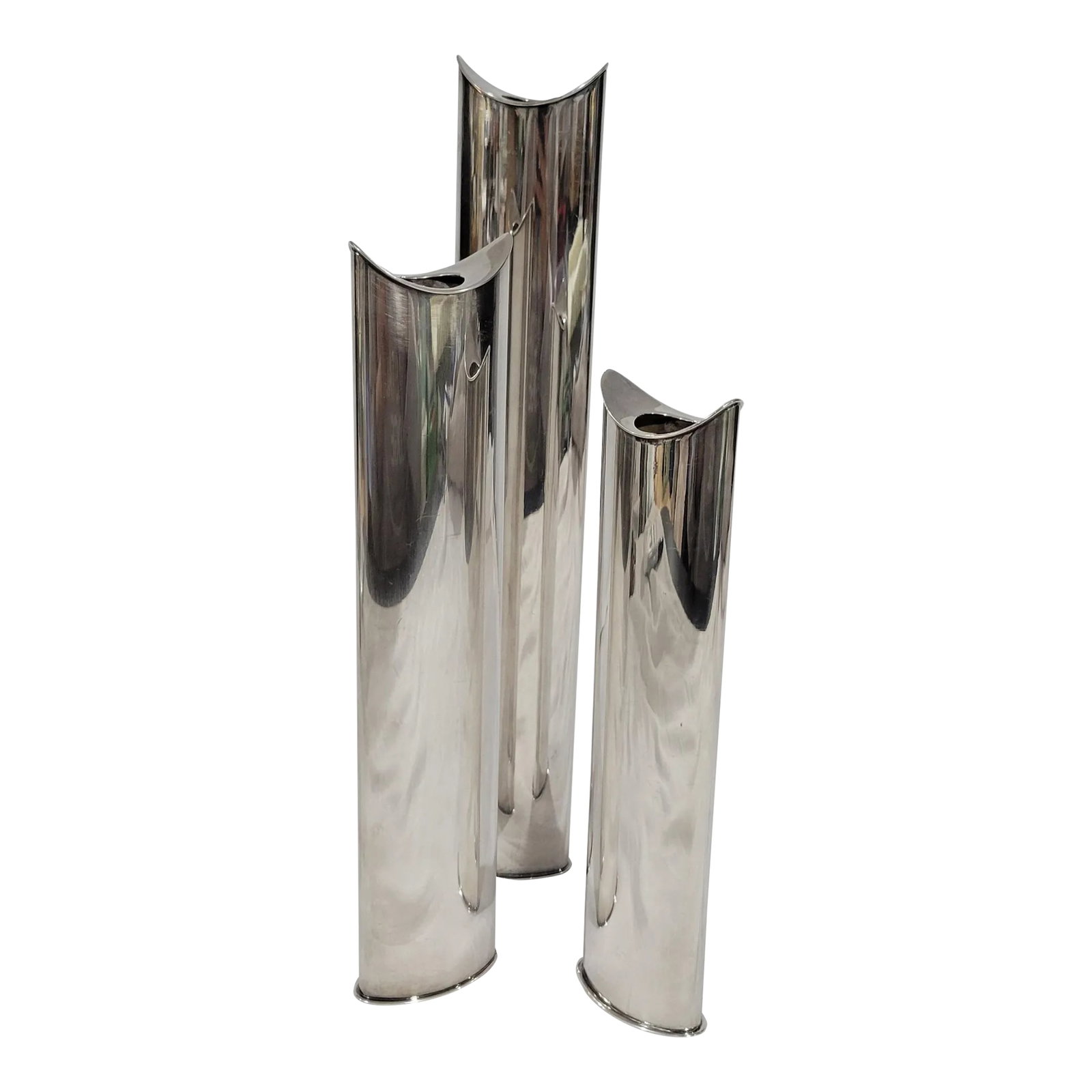 1980s Italian Modern "Giselle" Candleholder or Vases by Sabattini Argenta, Set of 3 (1 of 10)