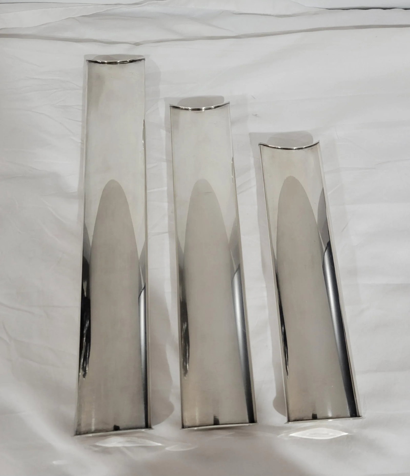 1980s Italian Modern "Giselle" Candleholder or Vases by Sabattini Argenta, Set of 3 - 2