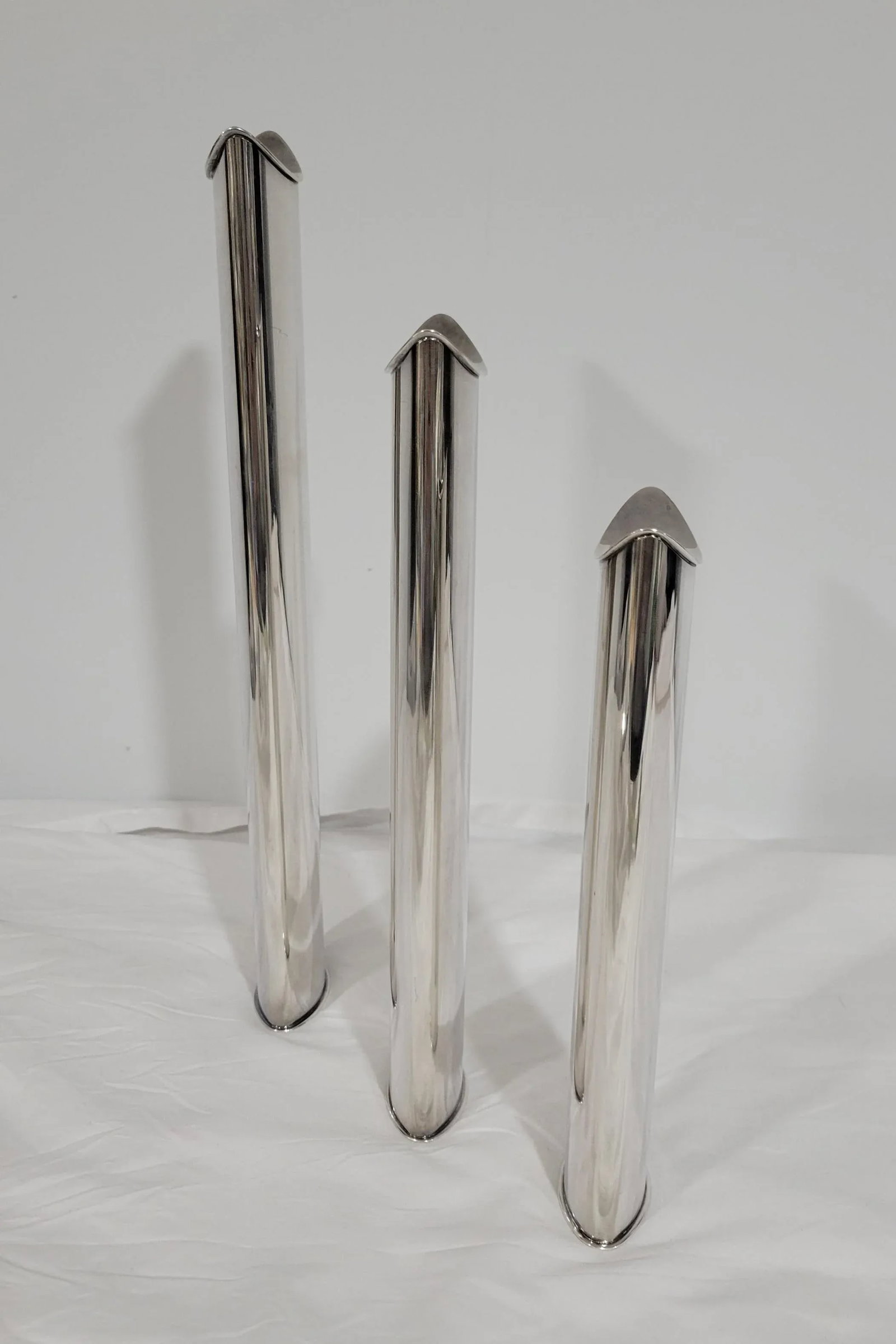 1980s Italian Modern "Giselle" Candleholder or Vases by Sabattini Argenta, Set of 3 - 6