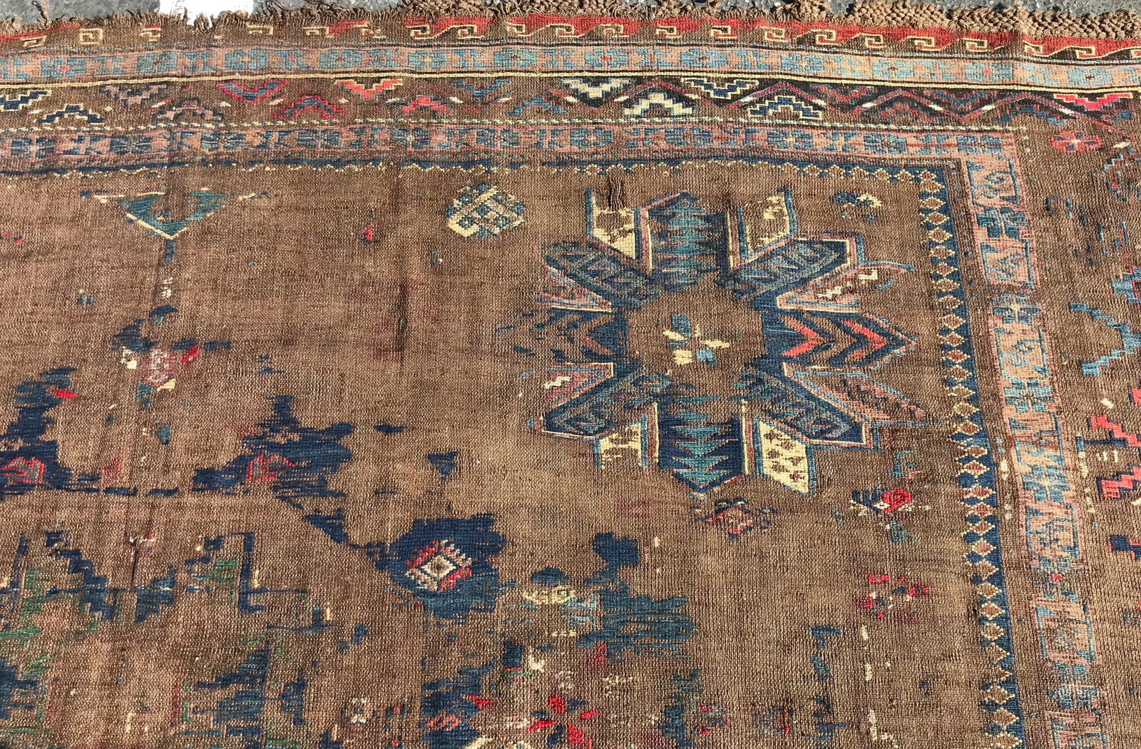 1900s Azerbaijan Soumac Rug-6'10'' * 9'10'' - 10