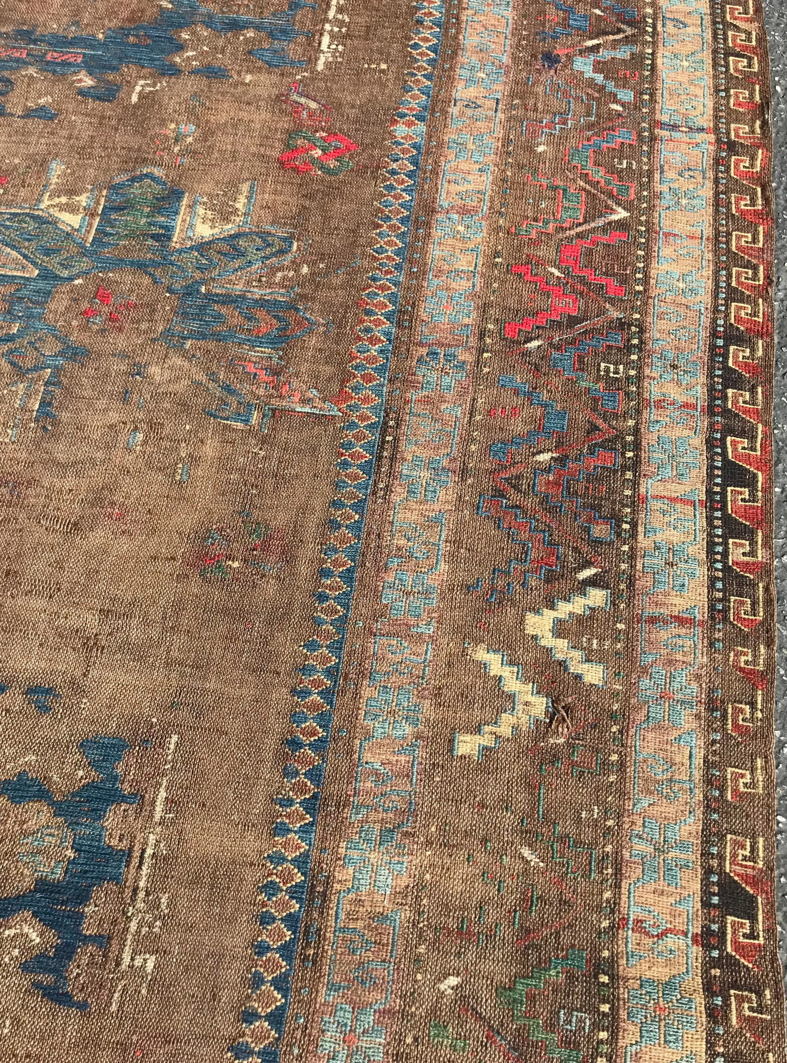 1900s Azerbaijan Soumac Rug-6'10'' * 9'10'' - 11