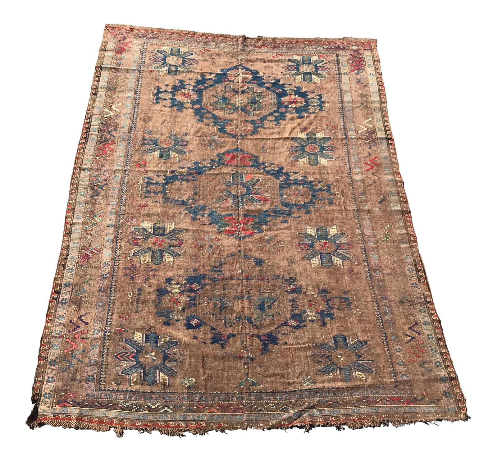 1900s Azerbaijan Soumac Rug-6'10'' * 9'10'' (1 of 13)