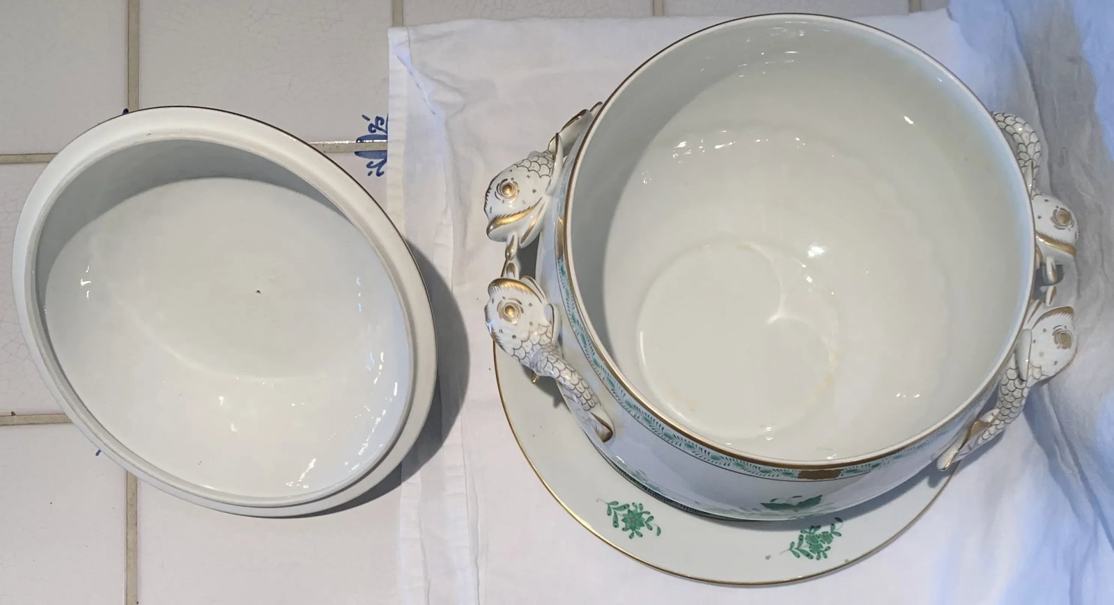 1920s Hungarian Serving Bowl & Underplate - 10