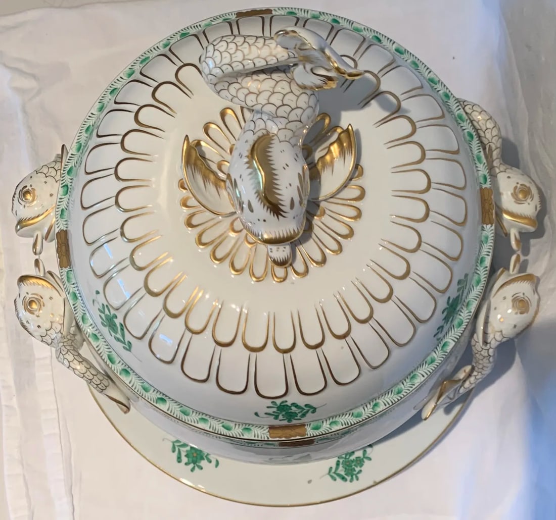 1920s Hungarian Serving Bowl & Underplate - 2