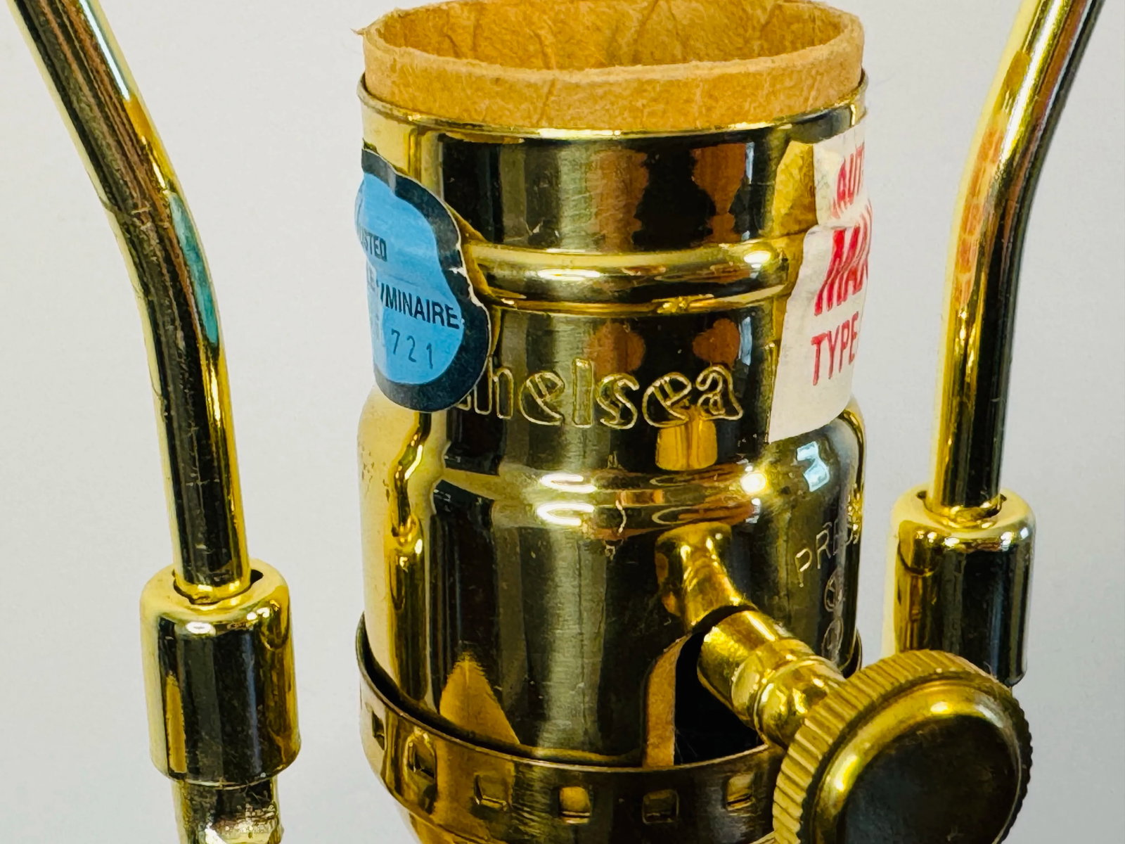 1980s Chelsea House Brass & Black Marble Art Deco Style Table Lamp - 7