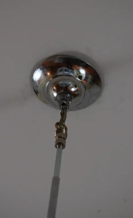 1970s Art Deco Polished Chrome Pendant - 4