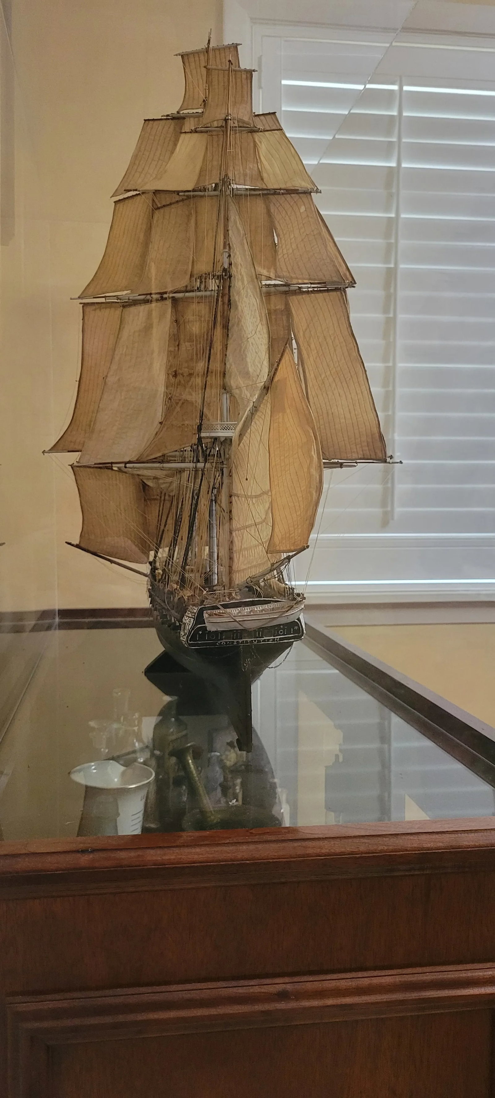 Early 1900s Antique Model Uss Constitution Ship - 11