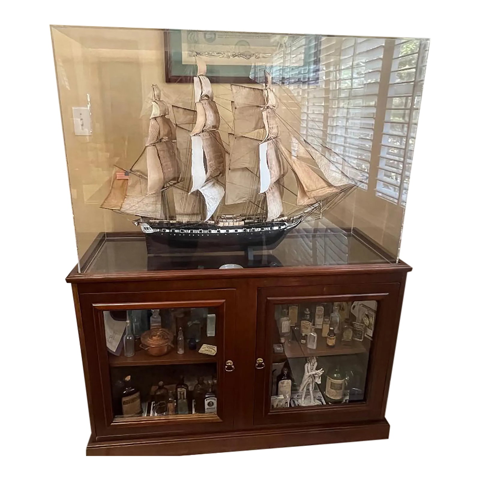 Early 1900s Antique Model Uss Constitution Ship (1 of 12)
