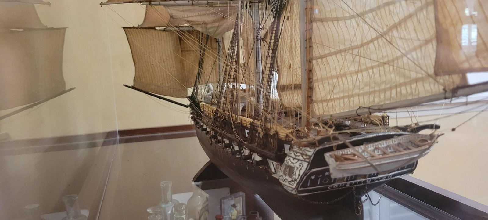 Early 1900s Antique Model Uss Constitution Ship - 6