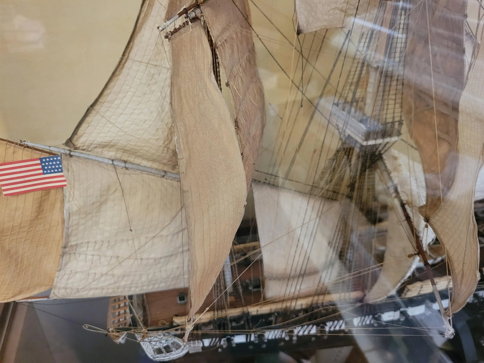 Early 1900s Antique Model Uss Constitution Ship - 7