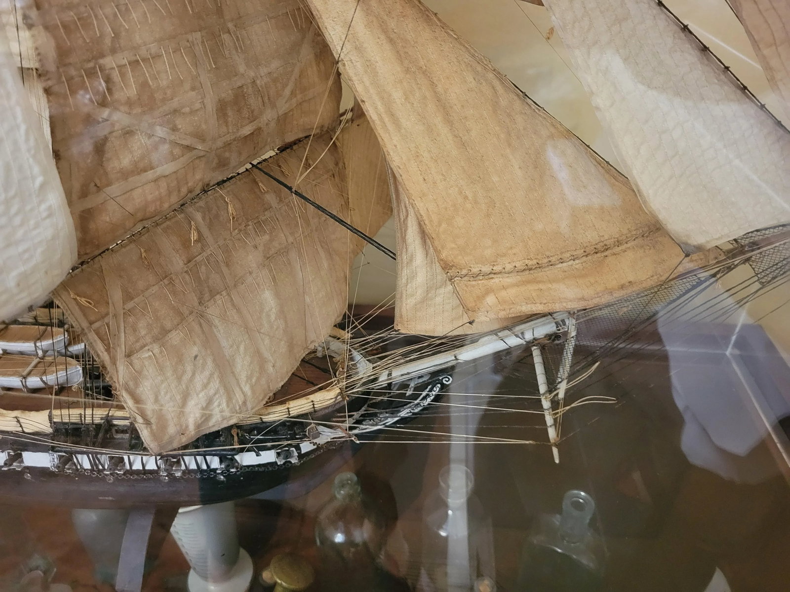 Early 1900s Antique Model Uss Constitution Ship - 8