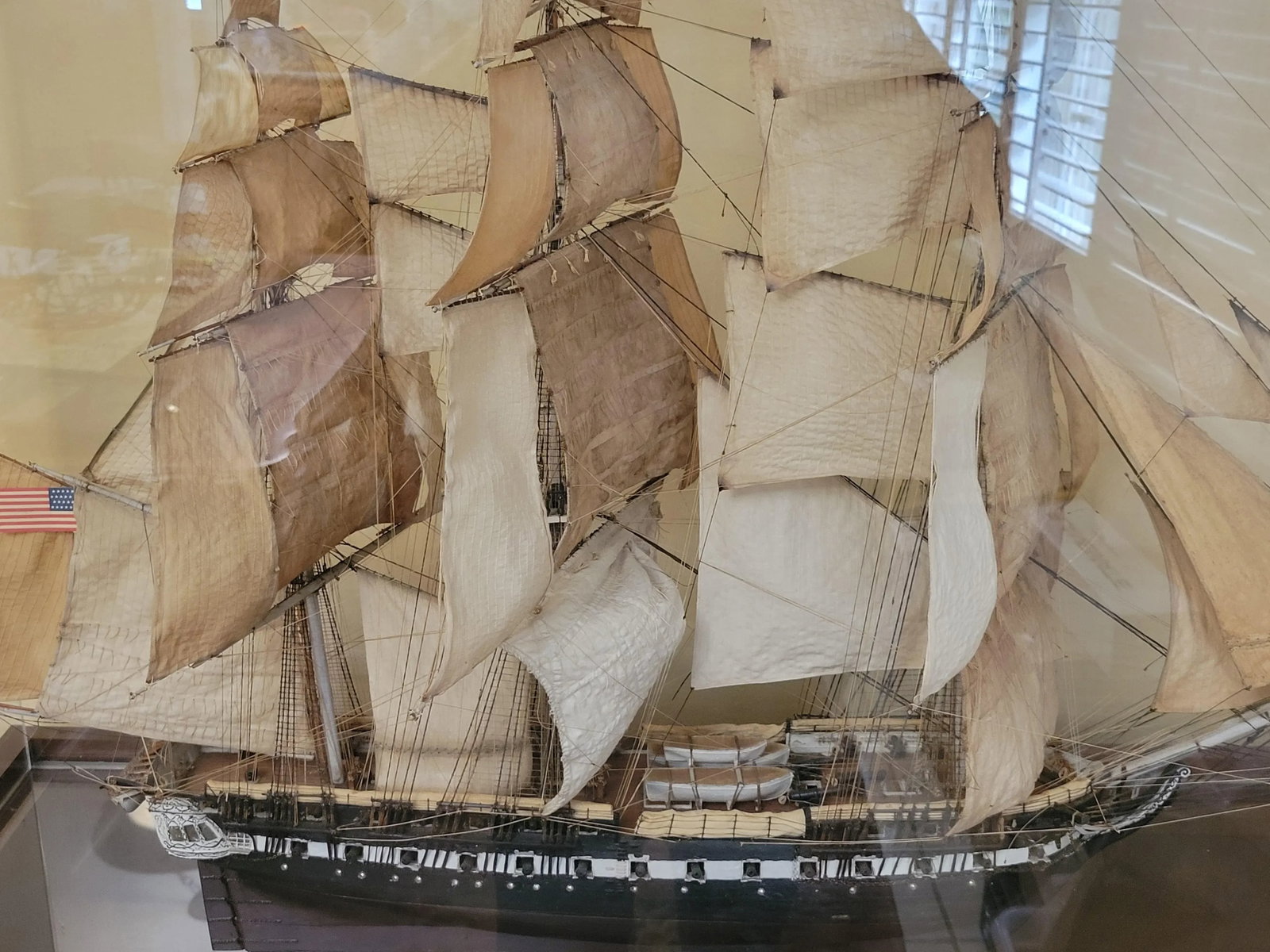 Early 1900s Antique Model Uss Constitution Ship - 9