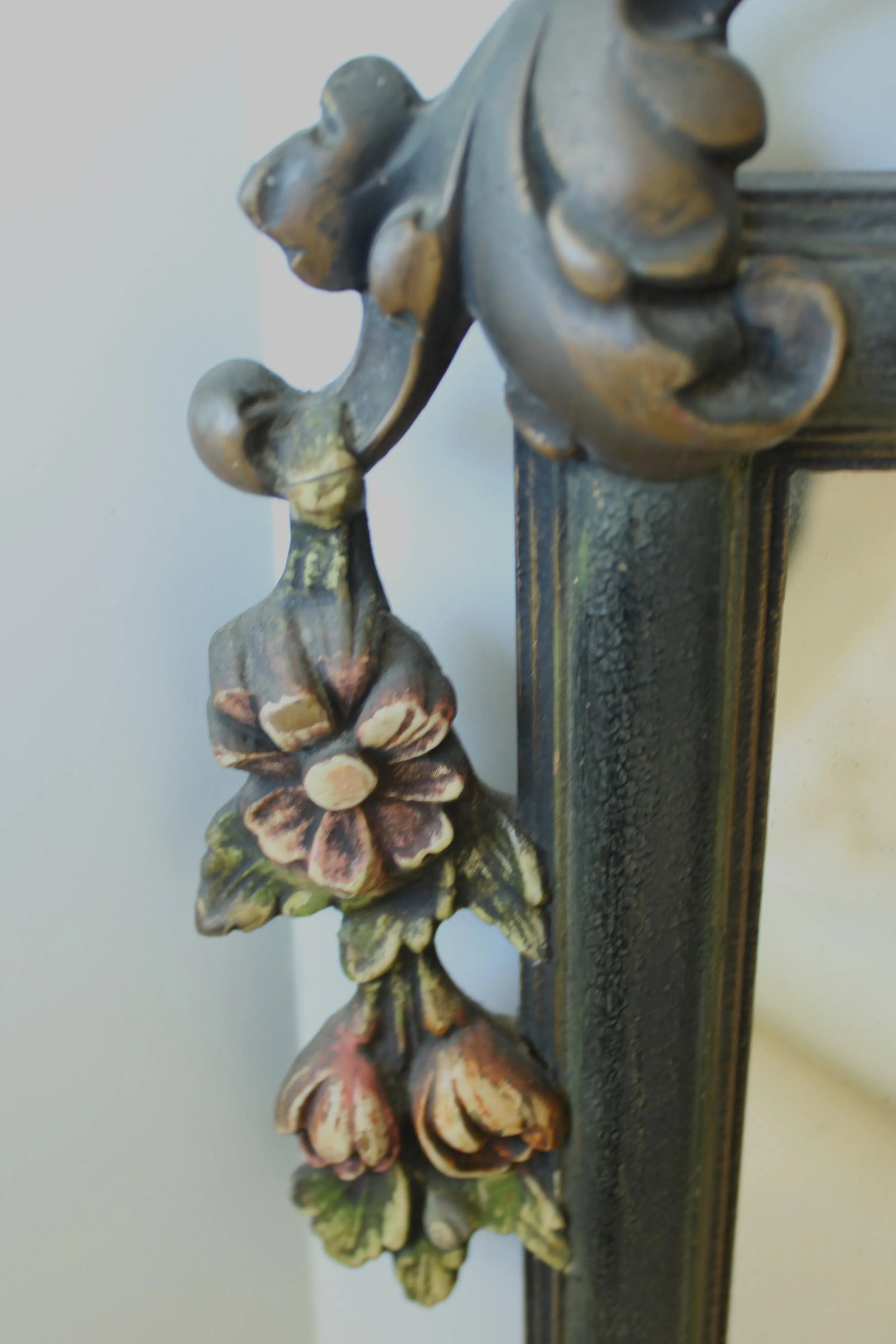 Monumental Early 20th Century French/Hand Painted Floral Motif - 3