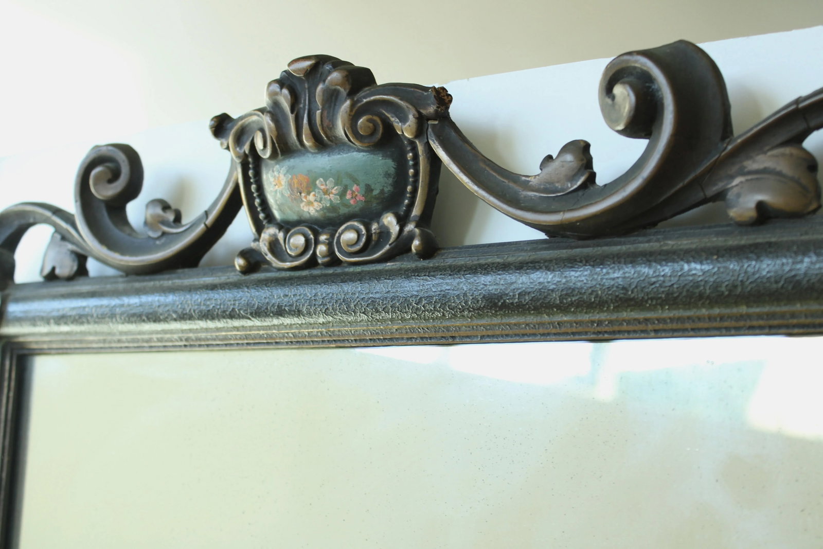 Monumental Early 20th Century French/Hand Painted Floral Motif - 4