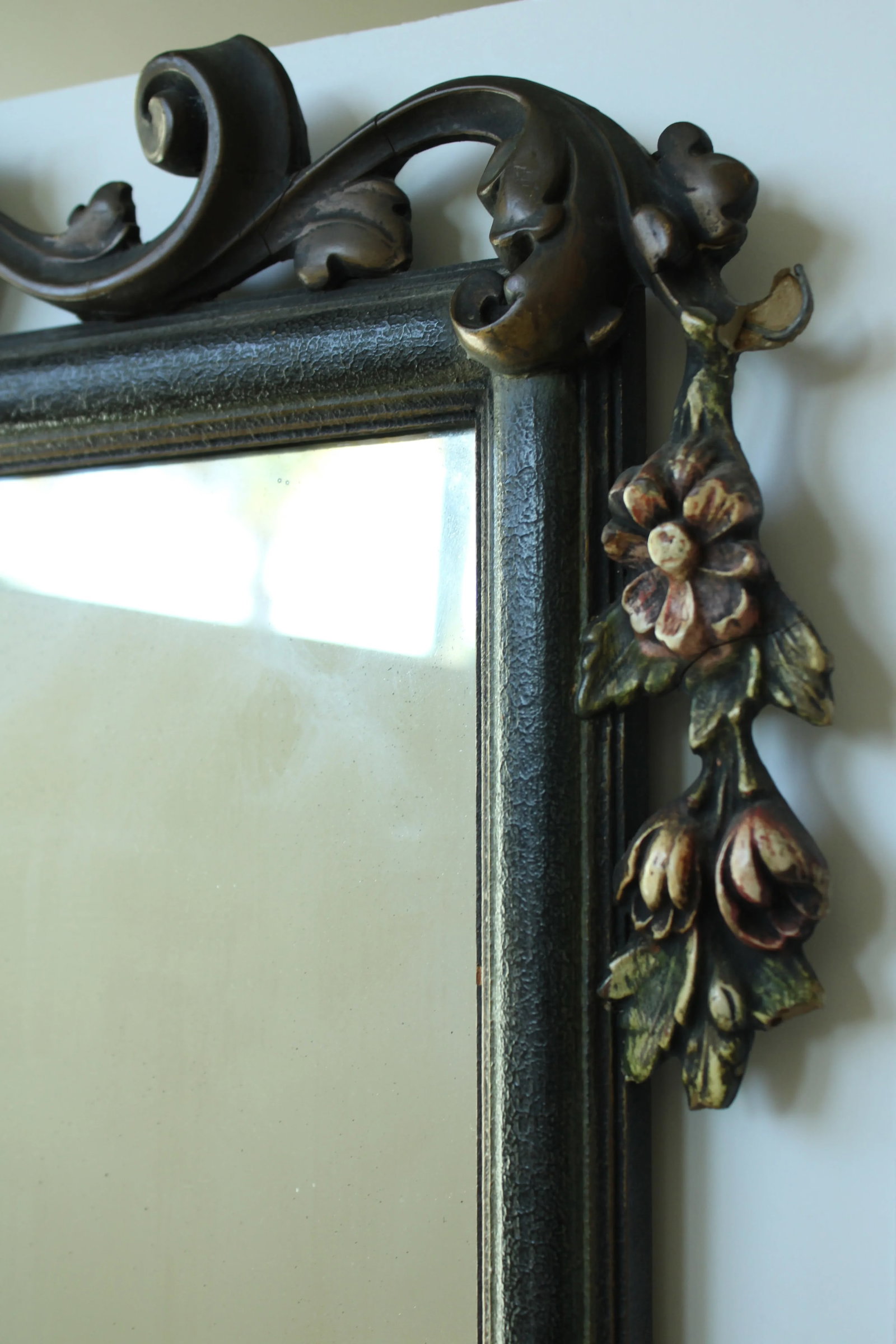 Monumental Early 20th Century French/Hand Painted Floral Motif - 5