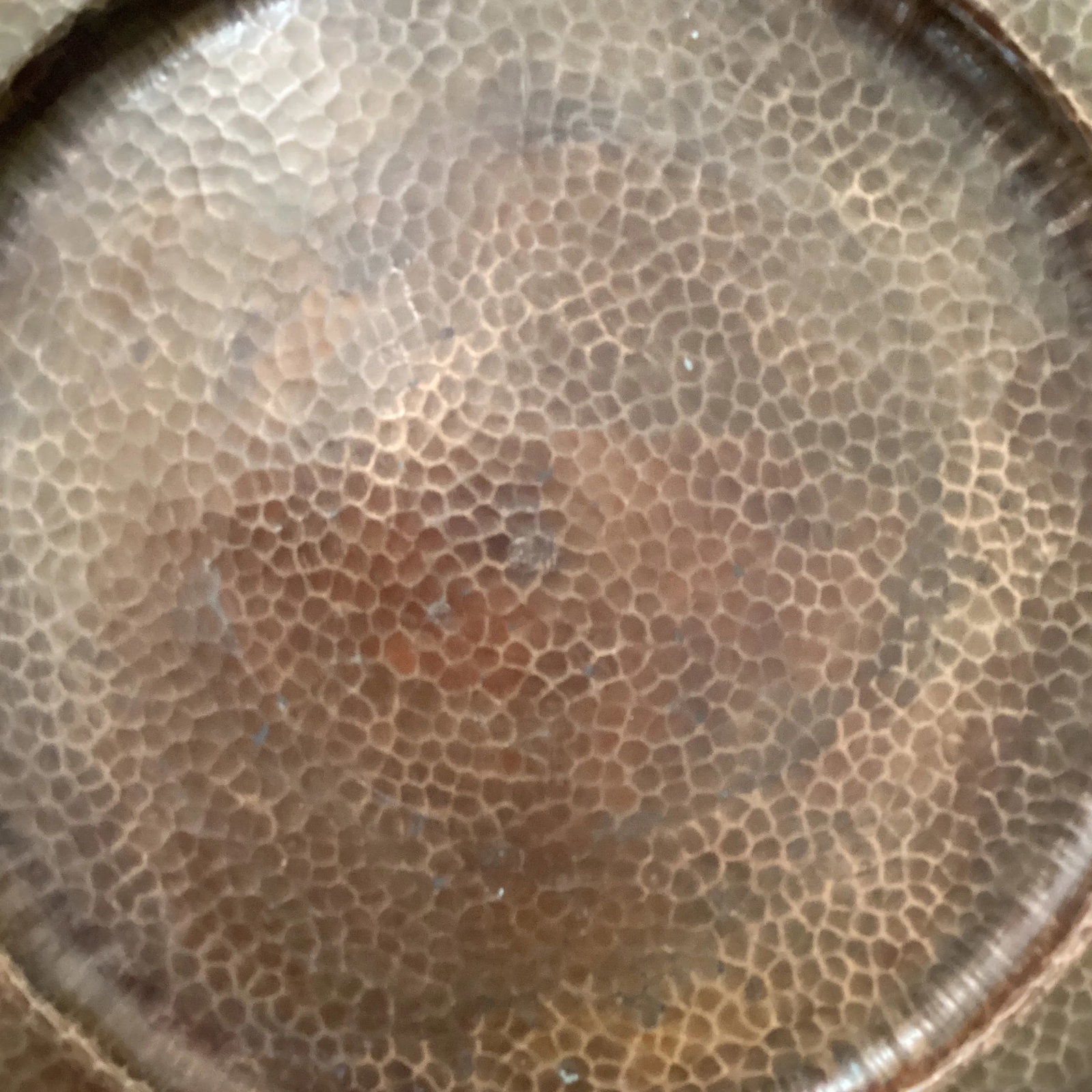 Antique Hammered Copper Two-Handled Tray by Roycroft Arts & Crafts, Roycroft Inn at East Aurora, Cir - 9