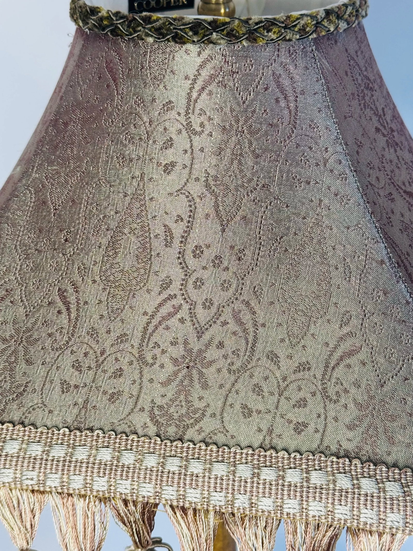 1980s Frederick Cooper Style White Marble & Gilt Metal Tall Table Lamp - 8