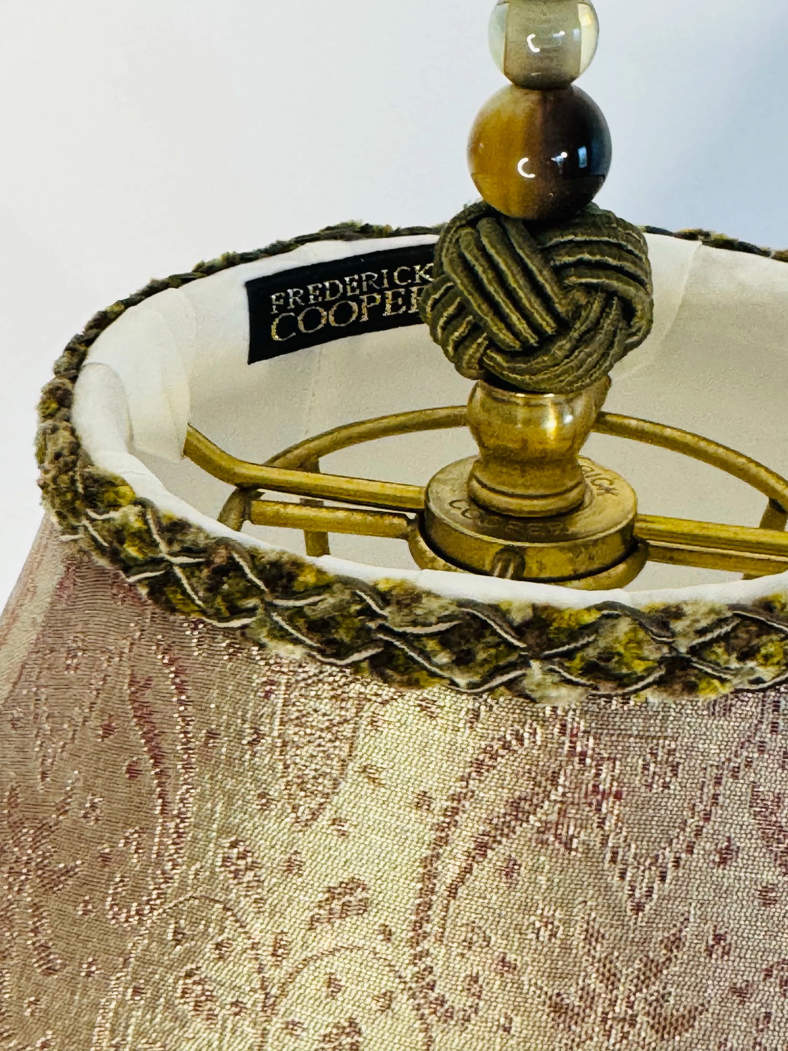 1980s Frederick Cooper Style White Marble & Gilt Metal Tall Table Lamp - 9