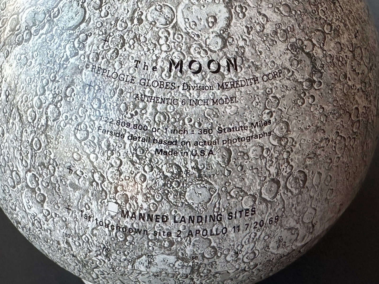 Vintage 1960s Lunar Moon Globe - 6