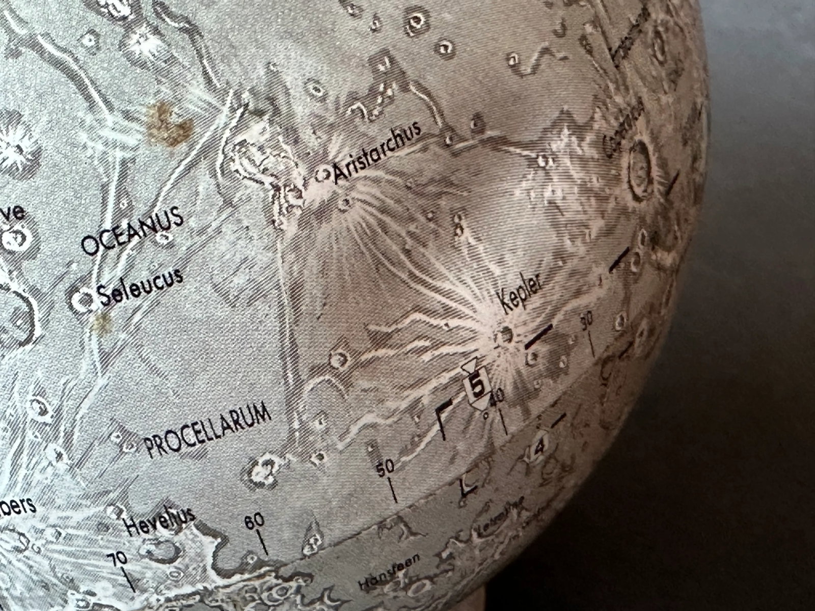 Vintage 1960s Lunar Moon Globe - 7