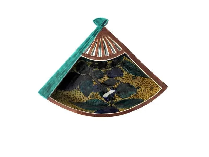 Antique Kutani Fan Shaped Bowl - 13