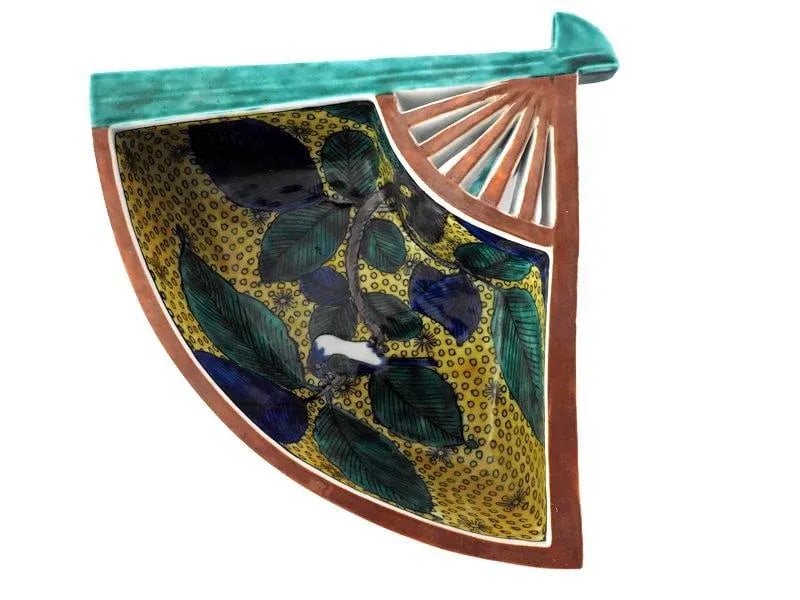 Antique Kutani Fan Shaped Bowl - 2