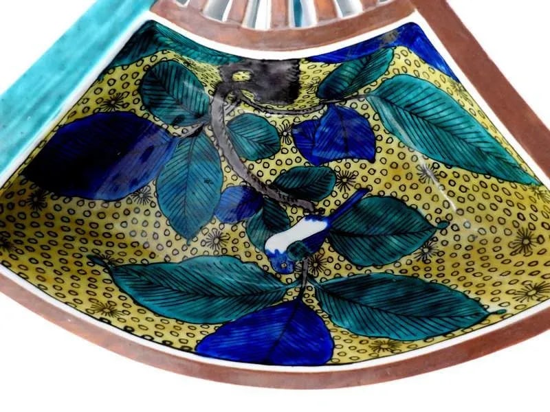 Antique Kutani Fan Shaped Bowl - 7