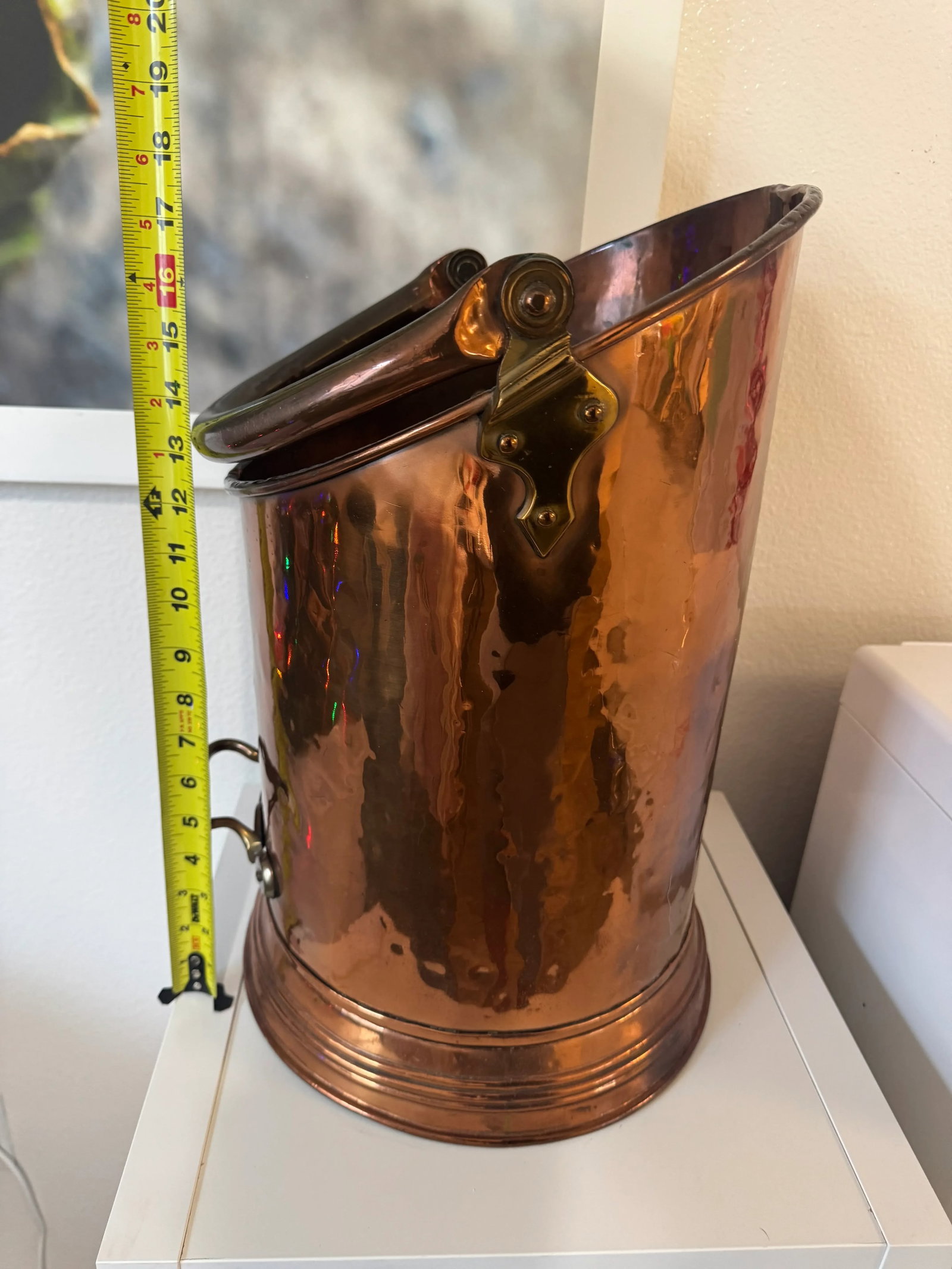 Mid 19th Century English Copper Large Antique Country House Victorian Era Coal Bin - 7