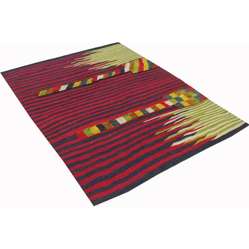 Handwoven Scandinavian Style Kilim Area Rug - 4'7" * 5'10'' - 3