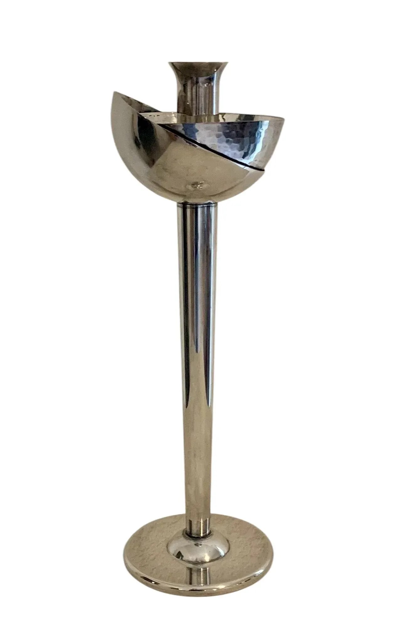 1980s Swid Powell & David Palterer Silverplate Candlestick - 2