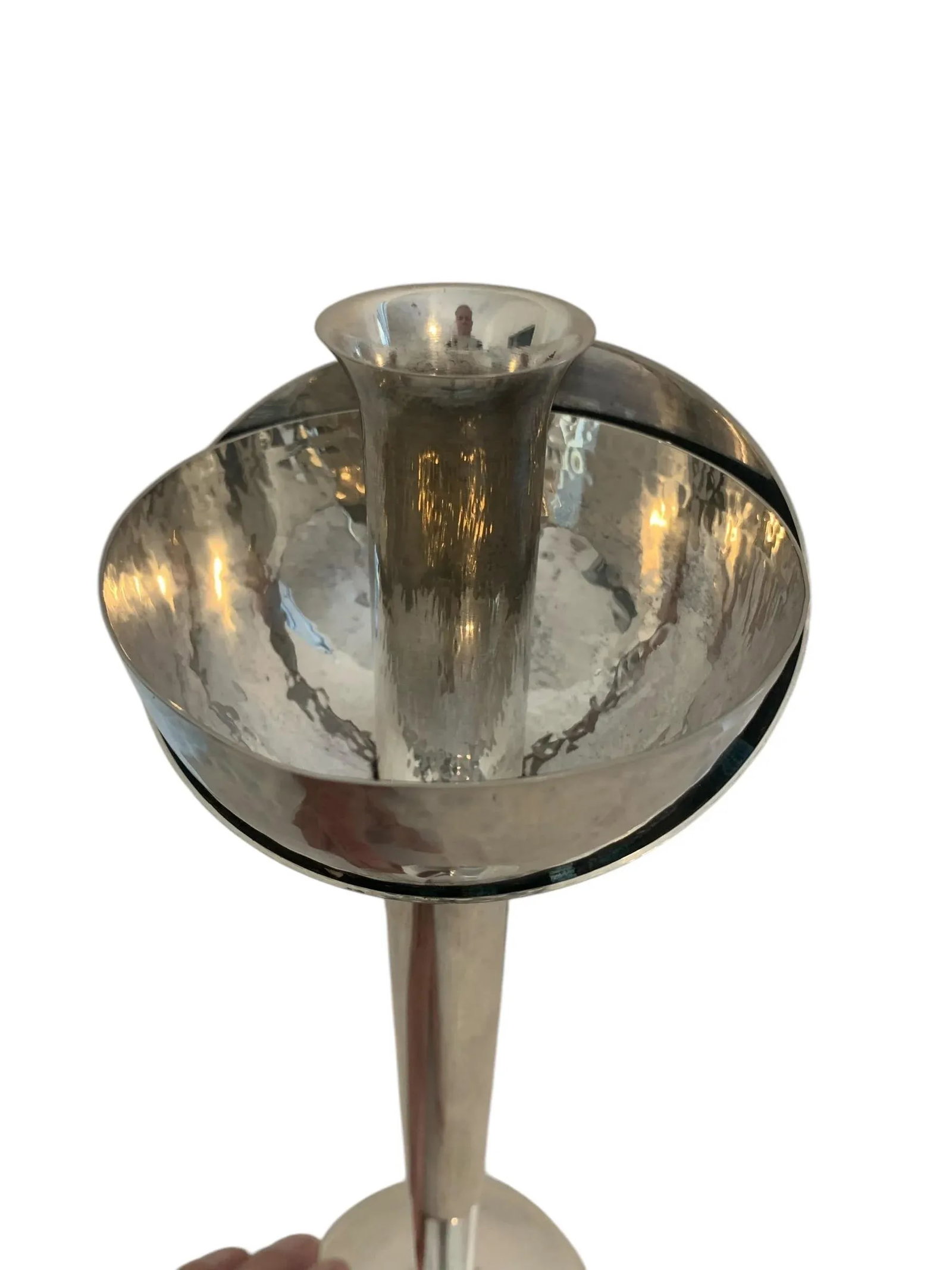 1980s Swid Powell & David Palterer Silverplate Candlestick - 4