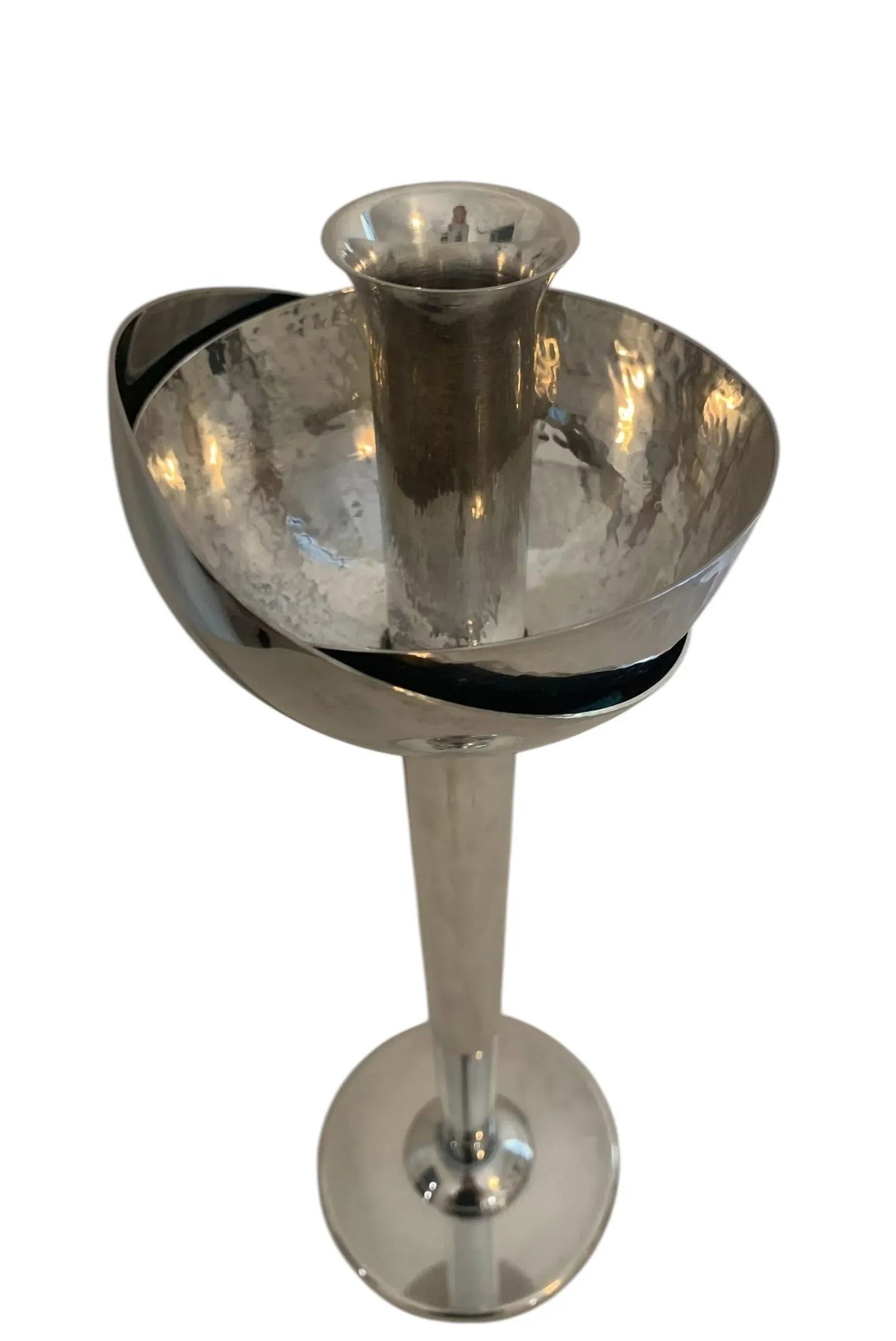 1980s Swid Powell & David Palterer Silverplate Candlestick - 5