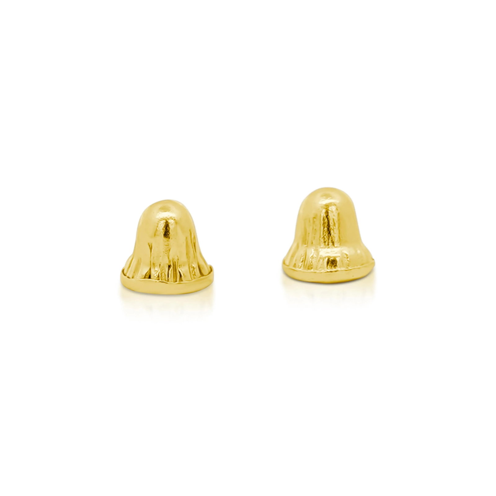 5mm Classic 14k Yellow Gold Ball Stud Earrings in Screw Backs - 2 Pieces - 7