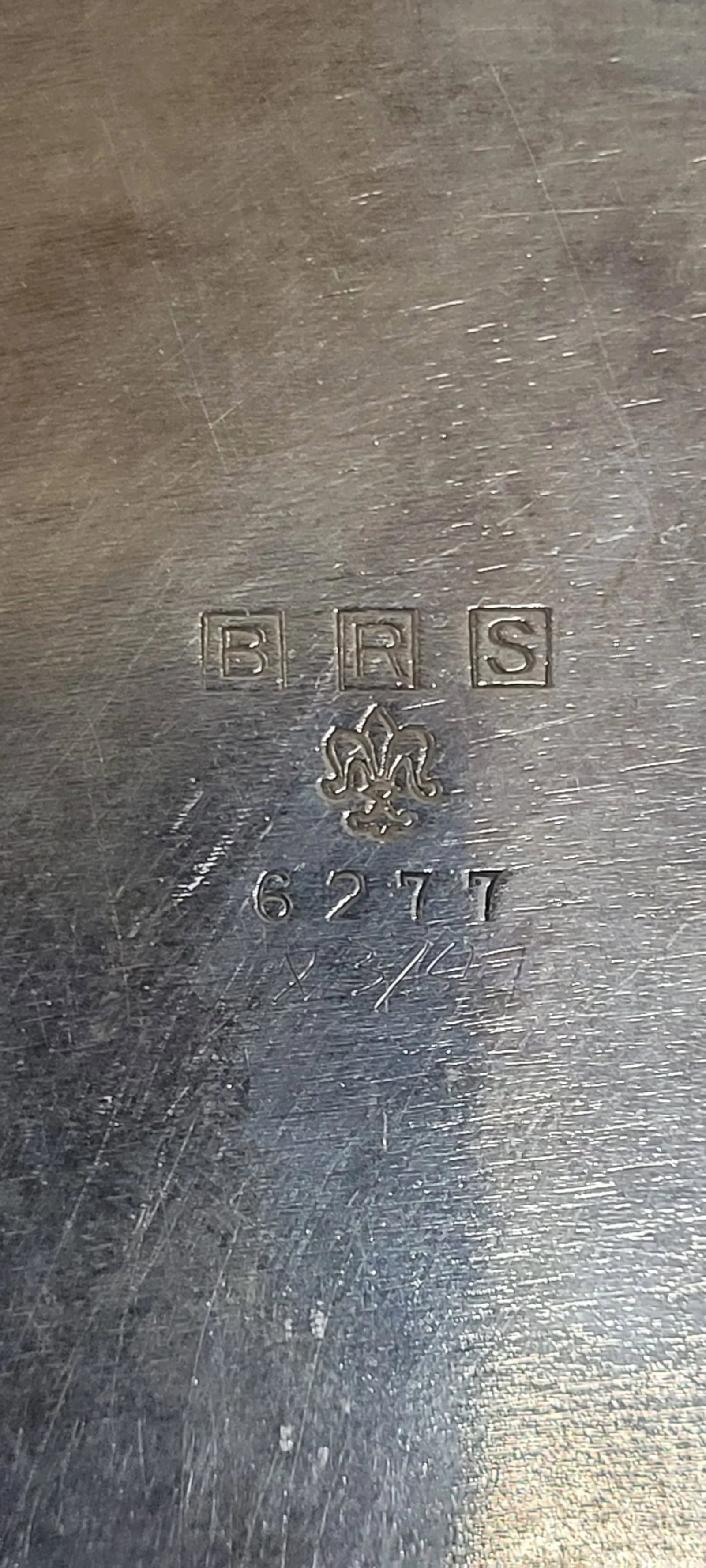1930s Vintage Snuff Tobacco Stash Bernard Rice Son Brs Silver Plated Box Marked With Coat of Armor F - 7