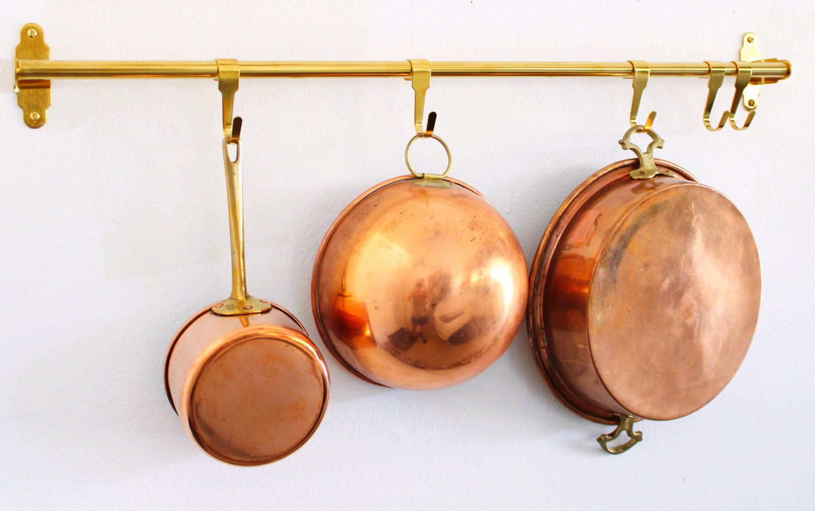 Antique French Handmade Copper Chef's Utensils S/2 - 6