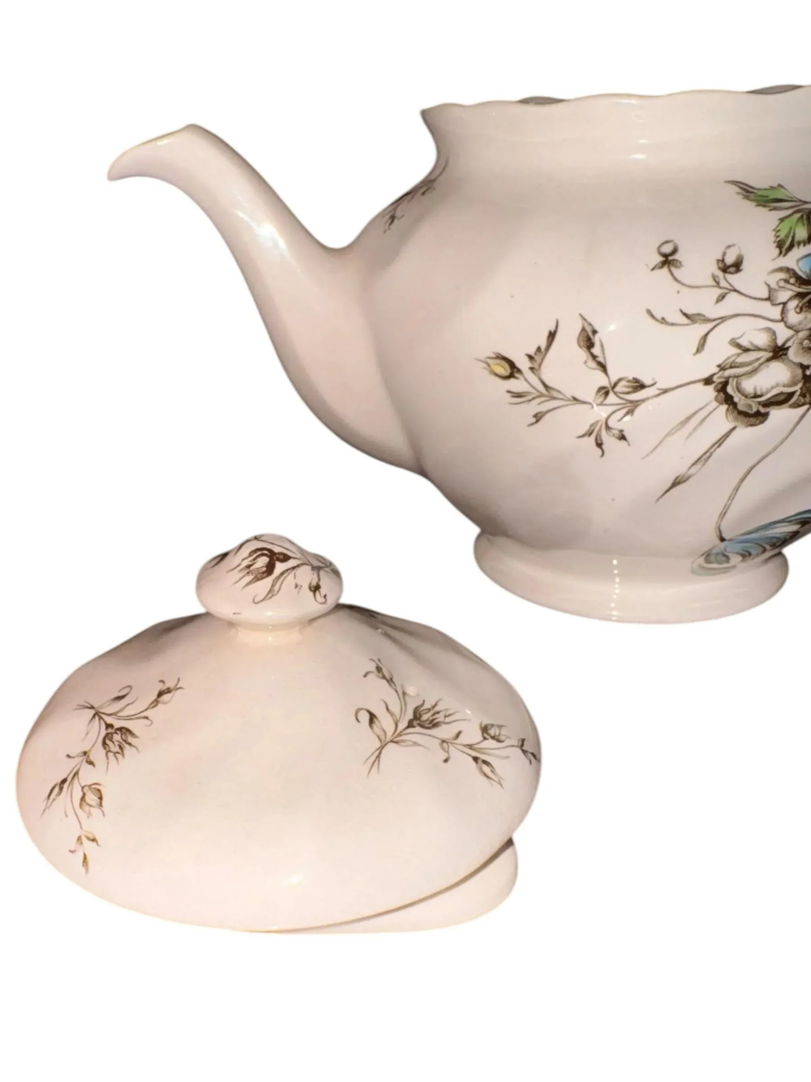 1960s Vintage 'Day in June' Floral Teapot by Johnson Bros. - 6